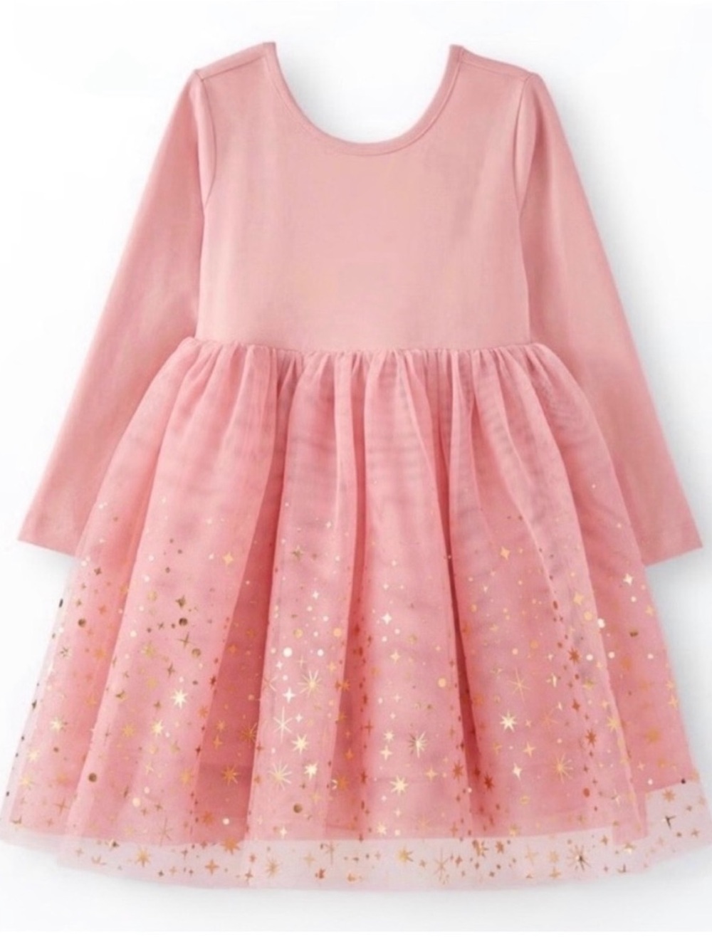 Hannah Andersson Long-Sleeve Tulle Star Skater Dress